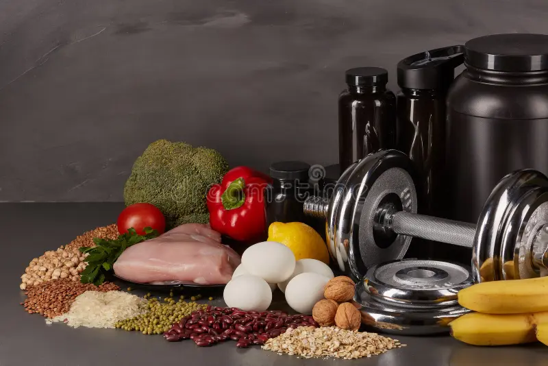 sports-nutrition-fitness-equipment-sports-nutrition-supplements-healthy-food-dumbbells-black-background-fitness-112716854